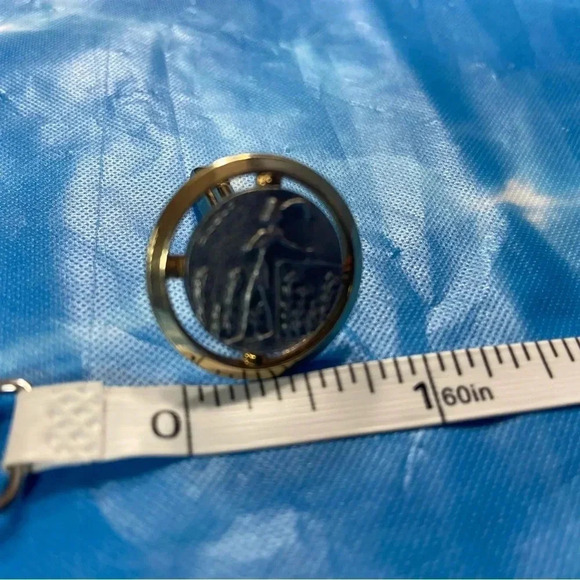 Crete  Coin Silver and Gold Tone Cuff Links Cufflinks - Vintage - Picture 10 of 14